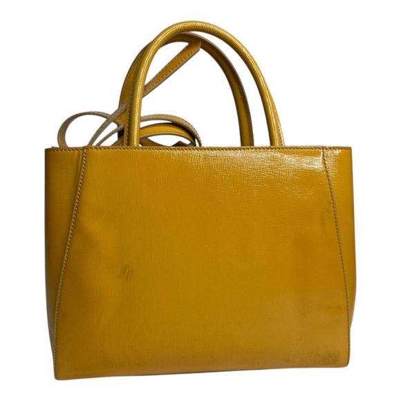 Fendi Yellow Leather 2Jours 2way Crossbody Tote Bag 920FF51 - Picture 3 of 16